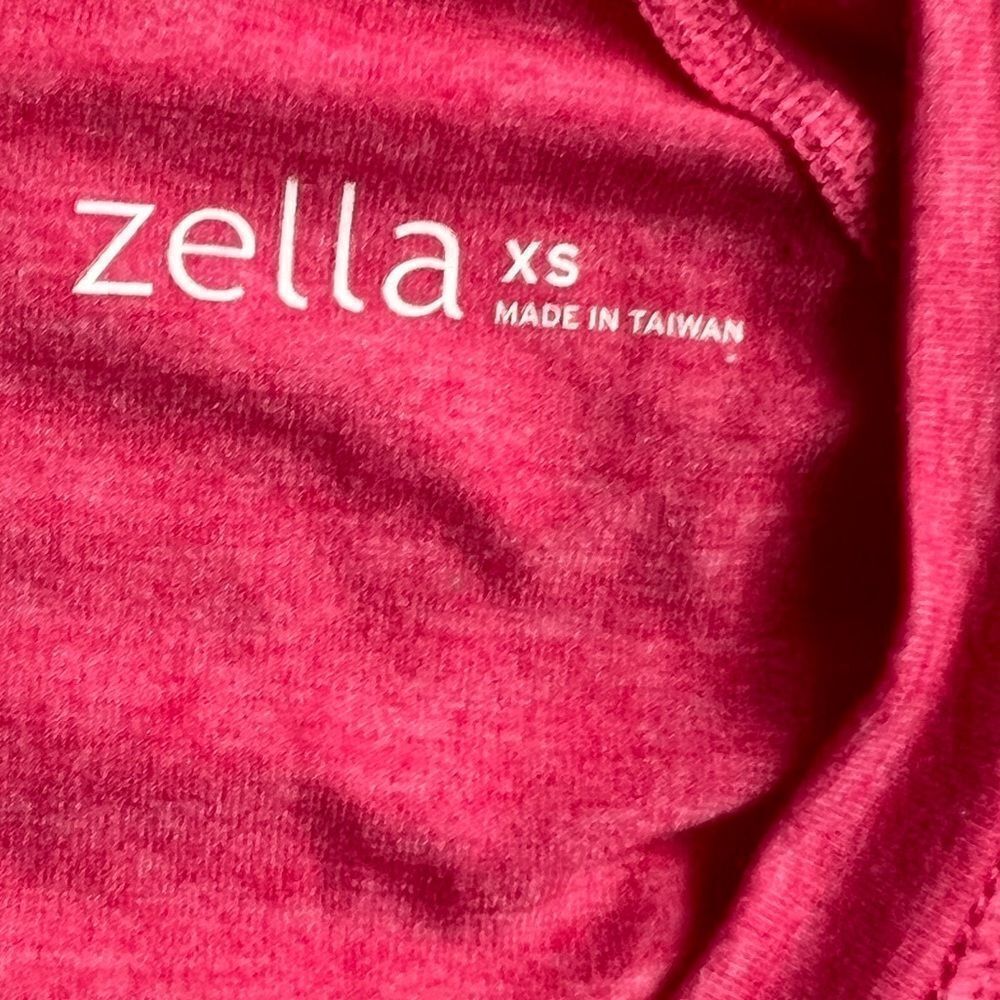 Zella Pink Long Sleeve Scoop neck Flip Cuff Running Hooded T-shirt sz XS - Picture 6 of 6